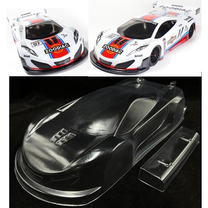 1/10平跑车壳漂移车壳ZooRacingZR-0007电房车透明PC车壳190mm