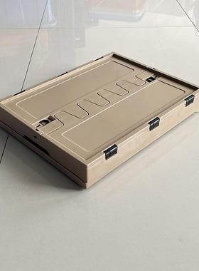 塑纳料折胶叠箱带盖物流配收框加厚储物箱送整理箱可折CLY叠塑周