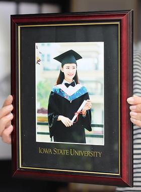 5A片相框1相Y架实木学位毕业照照片框8寸摆F76HM9MH台可任意尺寸