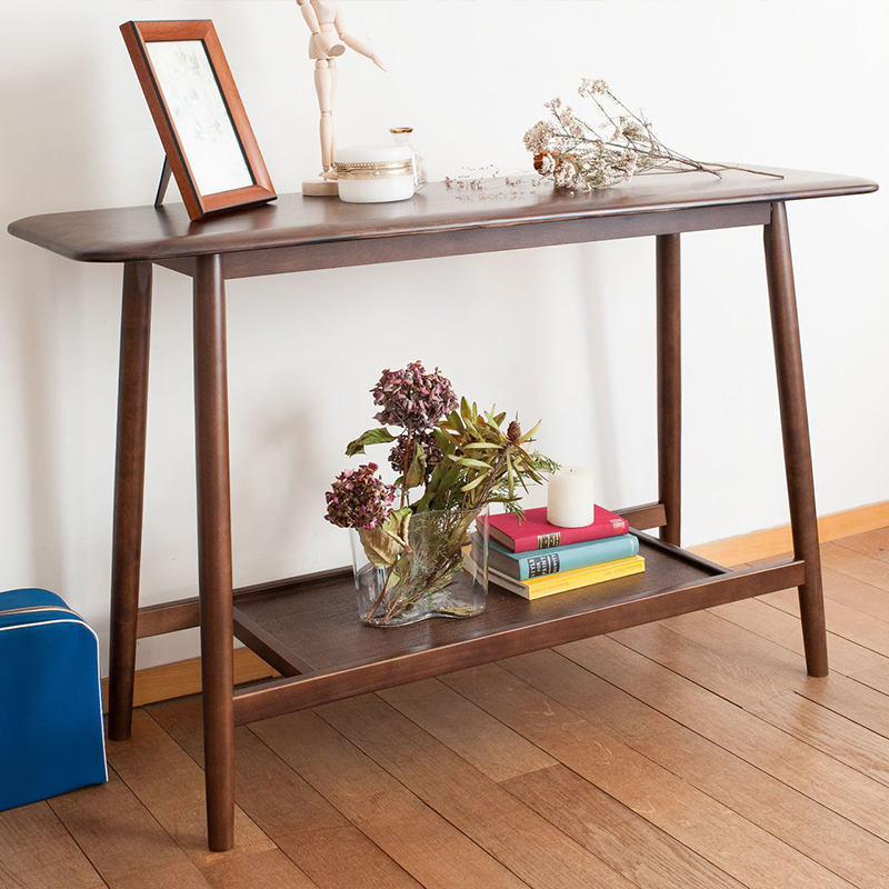 新中式玄关桌实木靠墙窄桌子长y条景台案台家用条几北欧榉木玄关