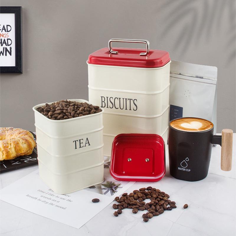 YS-15-方咖啡豆饼干密封罐面条子五谷杂粮厨货房收豆纳盒干防潮储