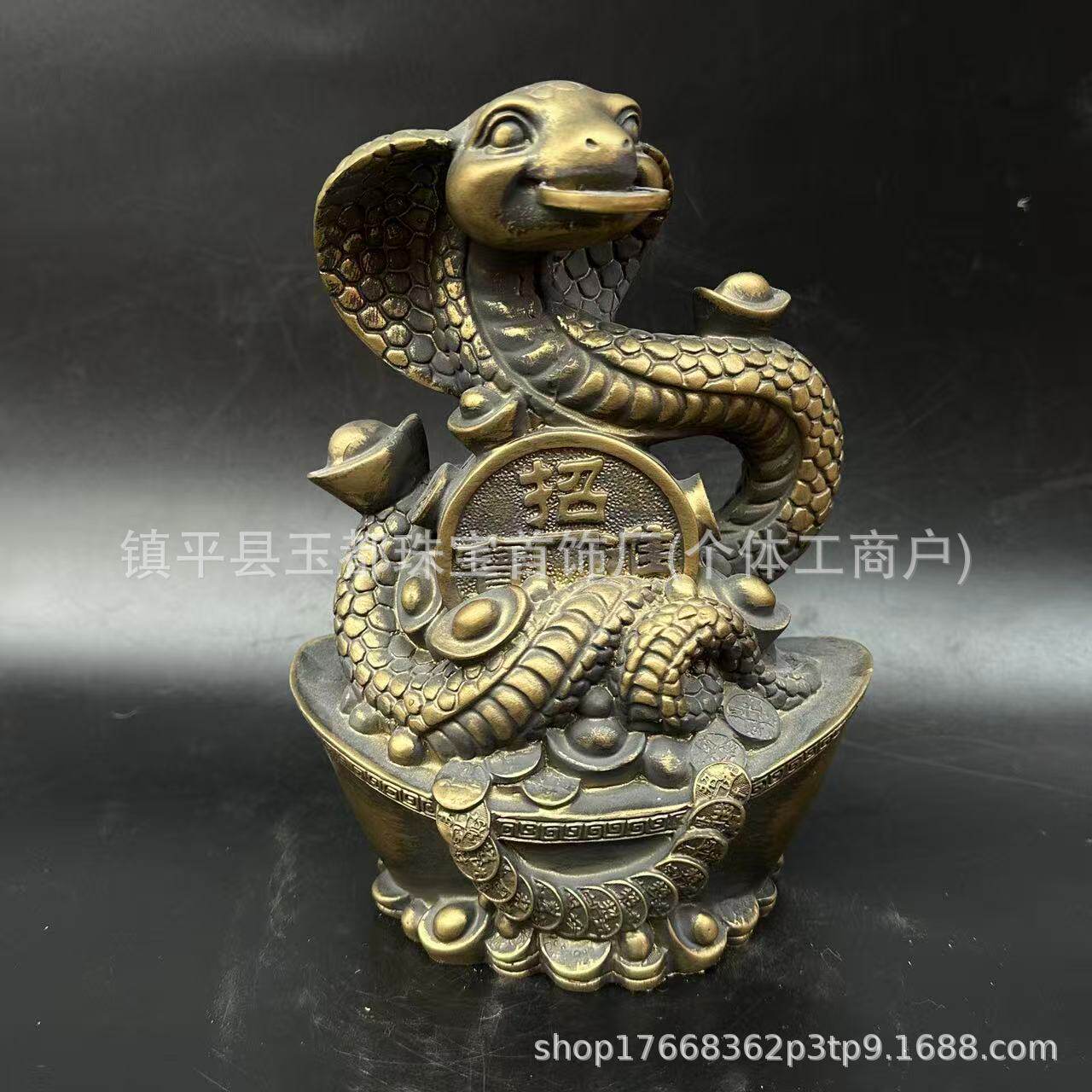 仿古做旧树脂仿铜十二生肖吉祥物青龙客厅家居办公室工艺品摆件