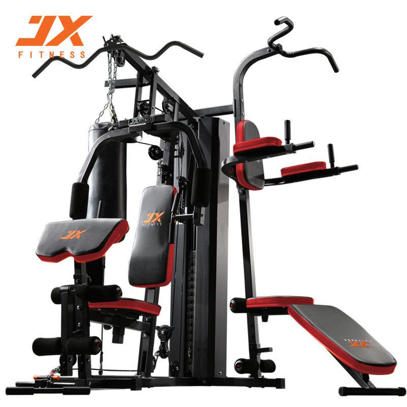 军霞JX-DZ303三人站综合训练器家用多功能大型力量训练组合器械