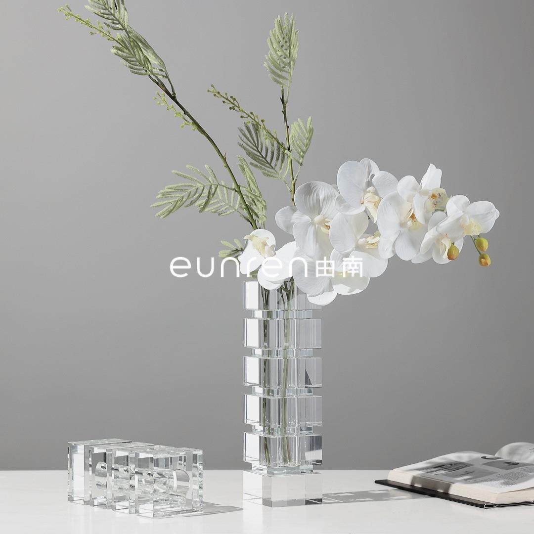 现代简约方形竹节创意花器玻璃花瓶鲜花干花摆件家居民宿软装饰品,纺织面料/辅料/配套,纺织机械配件,淘宝优惠券,粉丝福利购,淘宝优惠卷