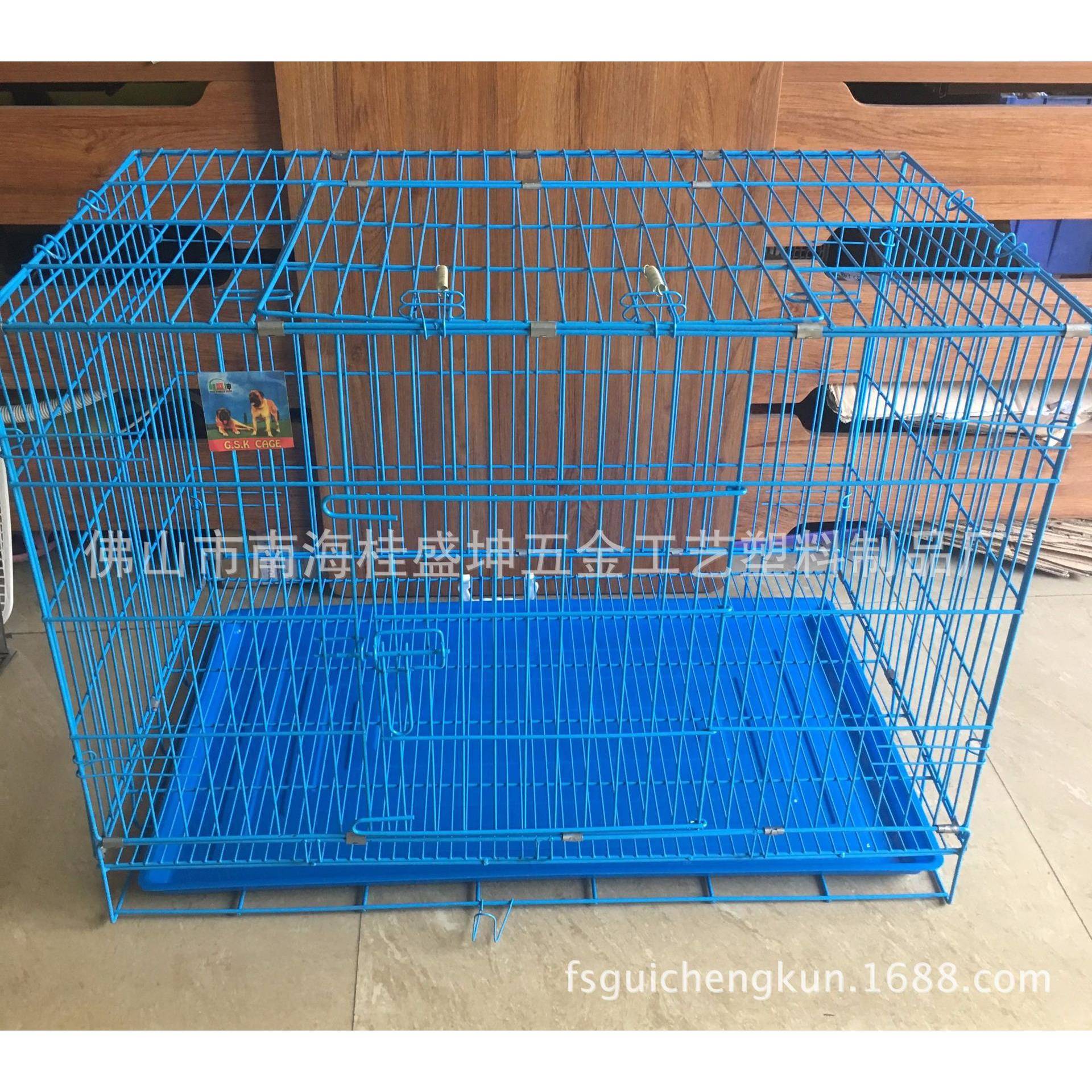 桂盛坤H323加粗狗笼加大号900铁丝折叠狗笼大型犬底盘