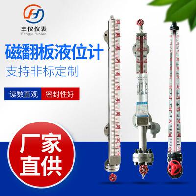 内蒙巴彦诺尔液位计PTFE磁翻板液位计带4-20mA可远传控制