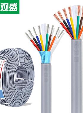 宏观盛灰色护套线8芯0.3/0.5mm耐寒线抗拉耐揉电缆机器设备控制线