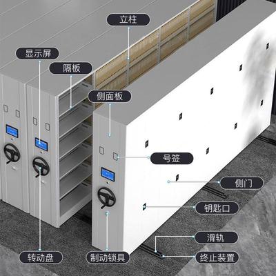 移动密集架档案室手摇档案架智能电动密集柜轨道档案柜凭证文件柜