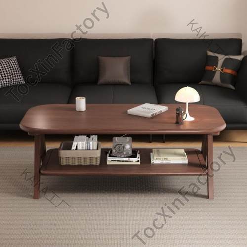 LCP2现代茶几家用实木新款小户型桌子双层客简约简易茶桌