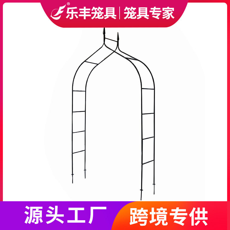 厂家批发户外花架爬藤园艺盆栽花架铁艺支架花盆架铁线立体支架
