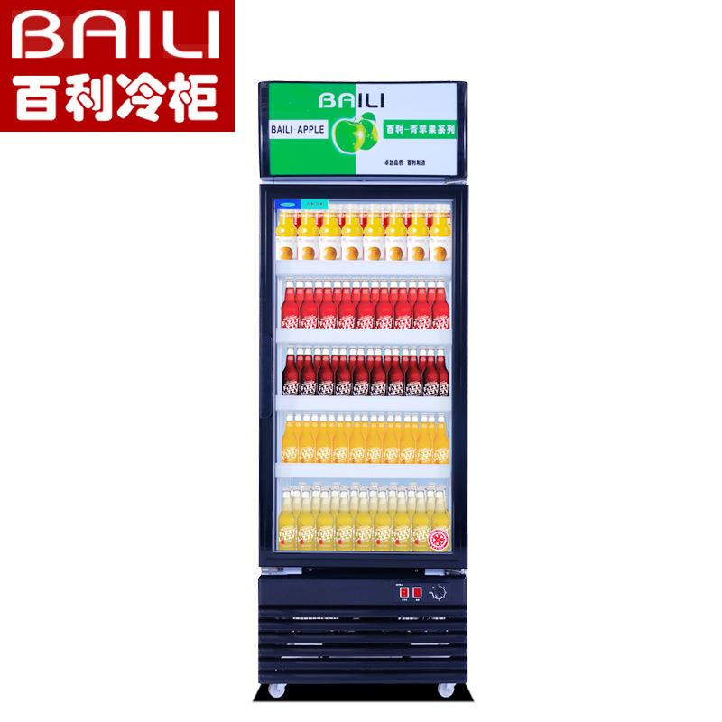 百利LC-208AF商用单门风冷冰柜冷藏冷柜冰箱透明玻璃门饮料展示柜