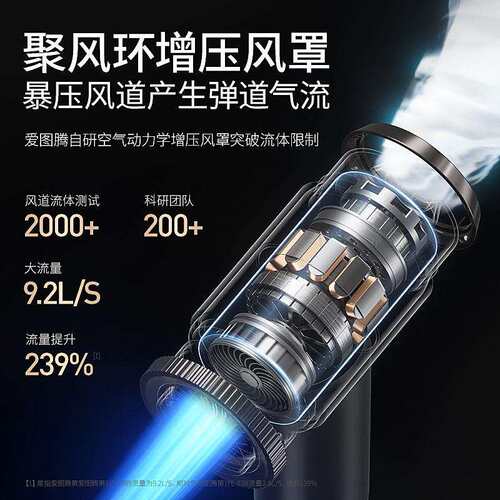 爱图腾车载吸尘器大吸力超强车用无线小型手持吹吸一体机两用汽车