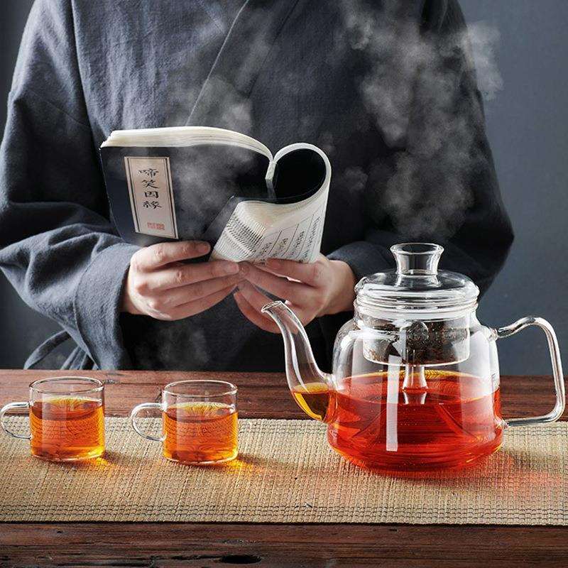 煮茶壶玻璃加厚茶具红茶蒸茶器煮茶电陶炉套装家用泡茶专用烧水壶