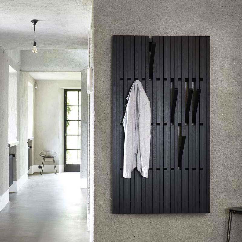 L7钢琴键挂衣架实木挂衣板创意挂钩玄关定制不占空间墙上收纳衣