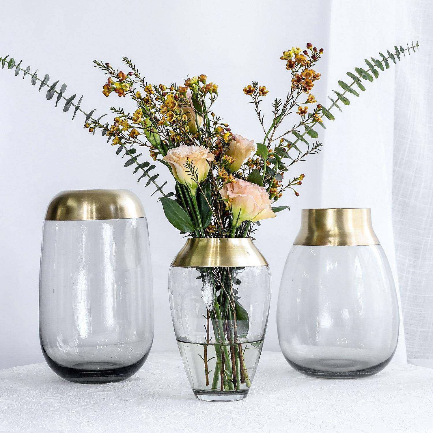 视远透明花瓶高级感插花轻奢创意酒店样板房装饰家居客厅摆件,农用物资,其他肥料,淘宝优惠券,粉丝福利购,淘宝优惠卷