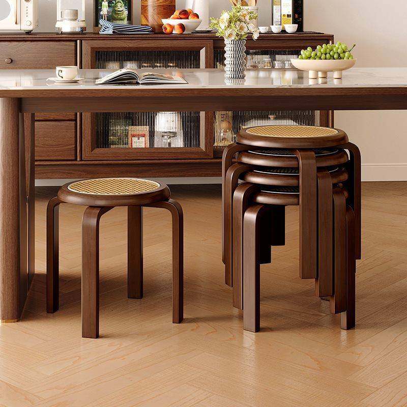 新中式实木凳子藤编餐椅家用圆凳板凳可叠放餐厅饭店等位备用椅子,工业油品/胶粘/化学/实验室用品,其他实验室设备,淘宝优惠券,粉丝福利购,淘宝优惠卷