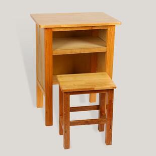 学习桌椅学生课桌凳培训班家用写字橡木单人桌实木课桌椅书桌专用