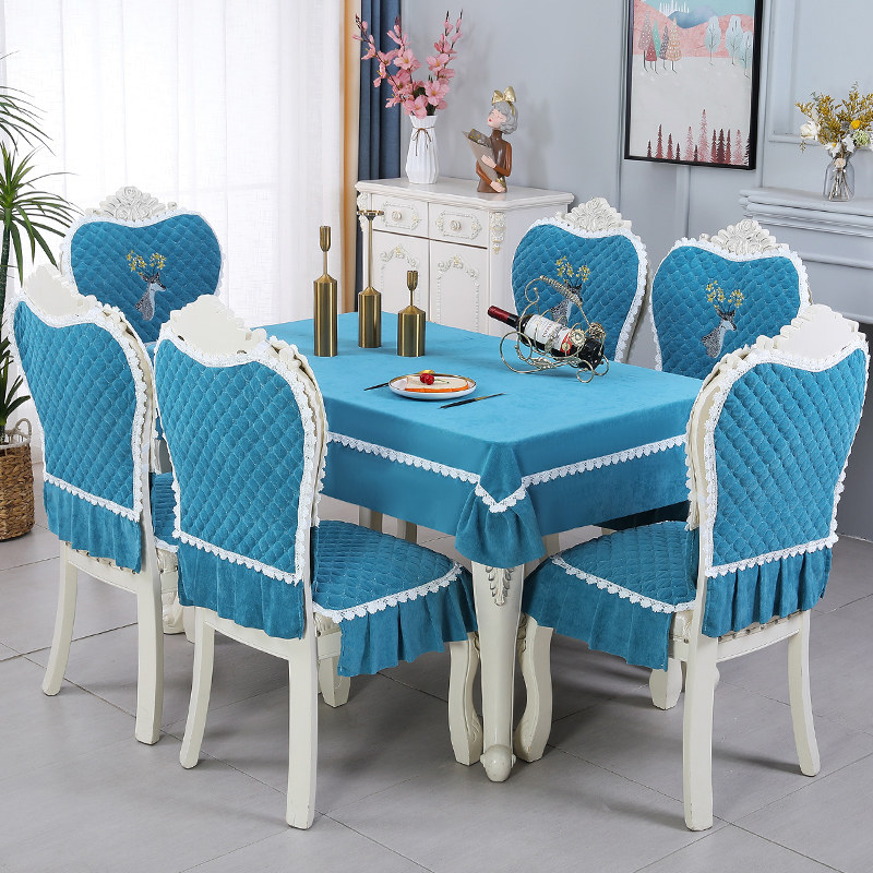 新款欧式通用椅子套罩高档餐桌椅套餐椅垫凳子套罩高级感椅套桌布