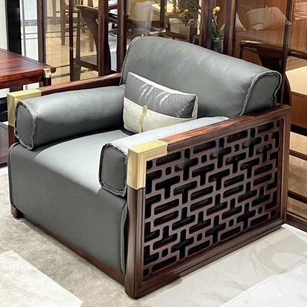 实木沙发组合乌金木现代中式大小户型别墅禅意新中式家具客厅全套,住宅家具,实木沙发,淘宝优惠券,粉丝福利购,淘宝优惠卷