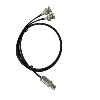 黑色三同轴Triaxial-RG316镀银低噪音BNC母转2两同轴BNC公测试线