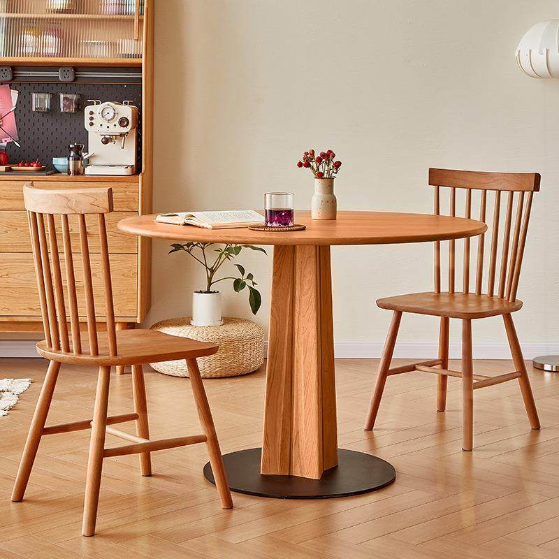 樱桃木天尺圆桌北欧小户型客厅餐厅简约饭桌日式全实木餐桌子,机械设备,其他机械设备,淘宝优惠券,粉丝福利购,淘宝优惠卷