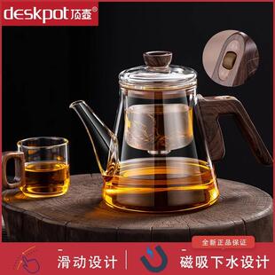 顶壶飘逸杯玻璃茶壶大容量家用高档茶水分离加厚耐高温滑动泡茶壶