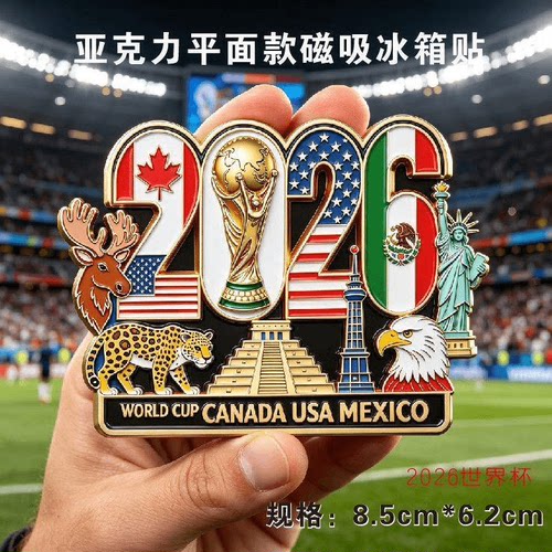 2026新款世界杯磁吸冰箱贴伴手礼