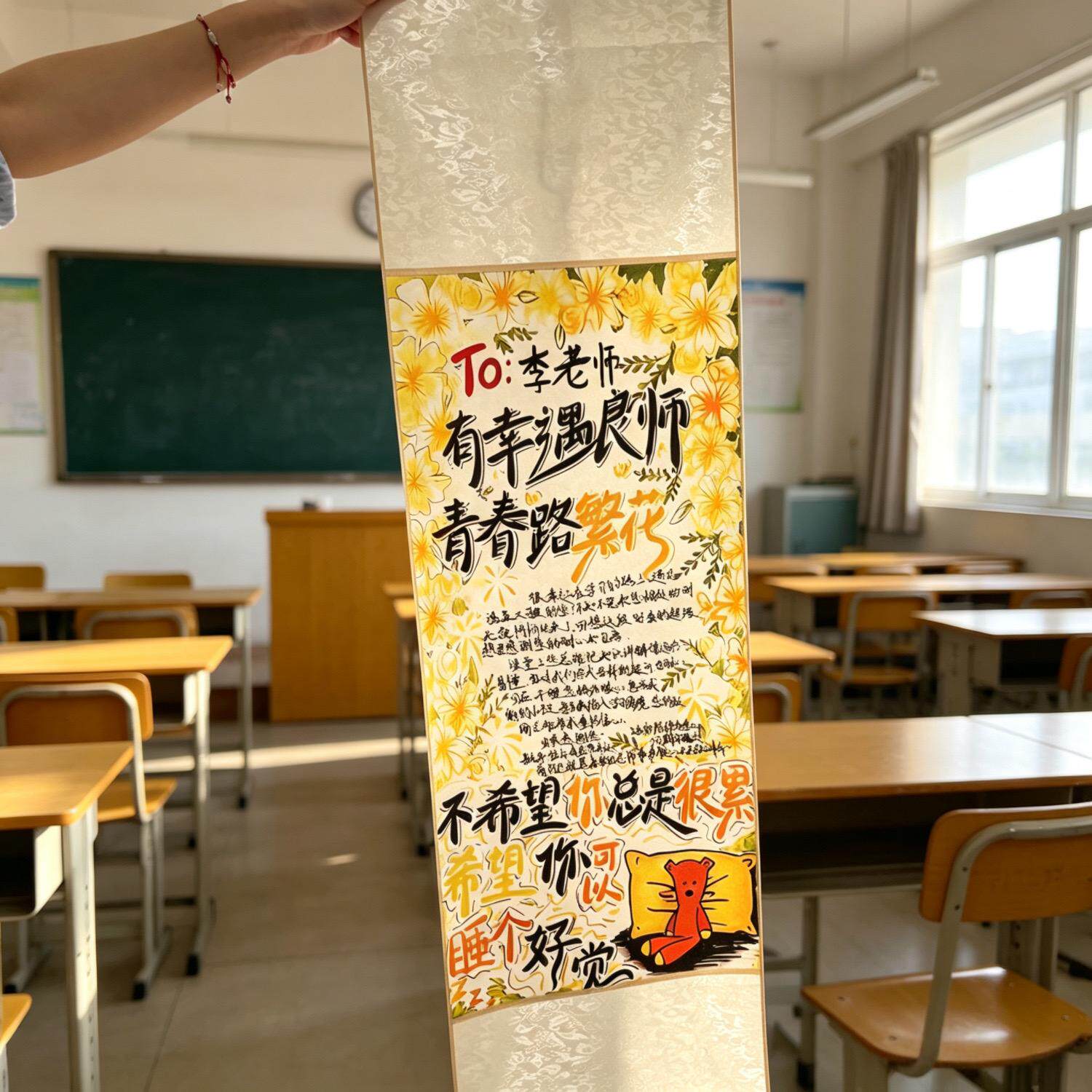 卷轴手写信半成品diy毕业季谢师教师节材料包送老师纪念创意礼物