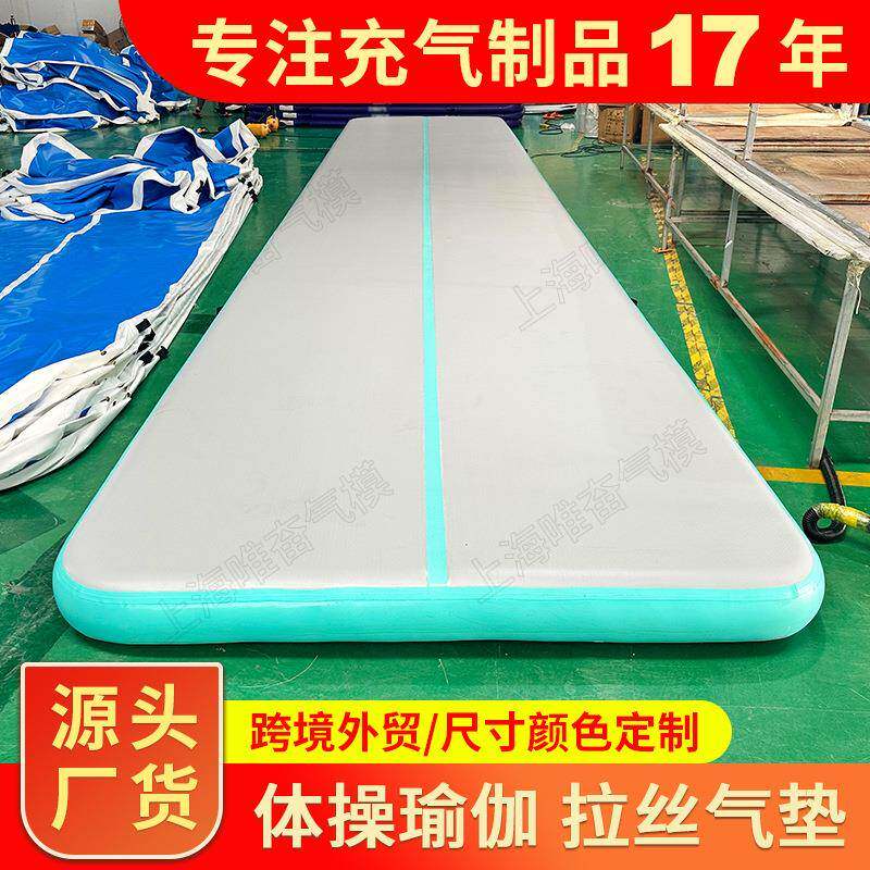 空翻气垫跆拳道训练加厚拉丝充气体操垫瑜伽舞蹈健身武术保护地垫