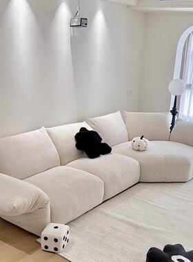 网红奶油风Edra花瓣布艺沙发客厅北欧极简设计师异形转角组合沙发