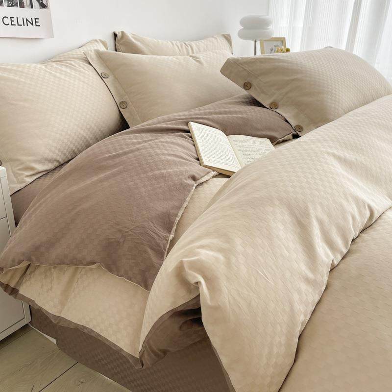 轻奢纯棉水洗棉床上四件套豪华100全棉被套床单高级感床品三件套4,纺织面料/辅料/配套,纺织机械配件,淘宝优惠券,粉丝福利购,淘宝优惠卷