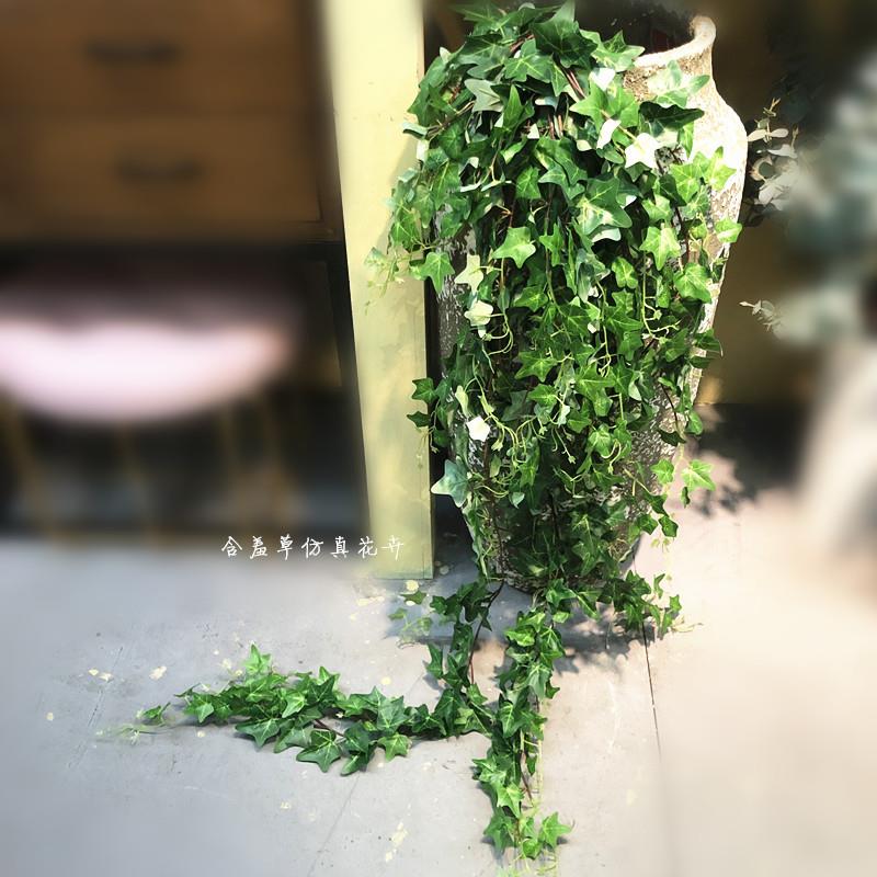 仿真常春藤壁挂地瓜叶加长把束爬藤仿真绿植装饰缠绕藤蔓绿色挂壁