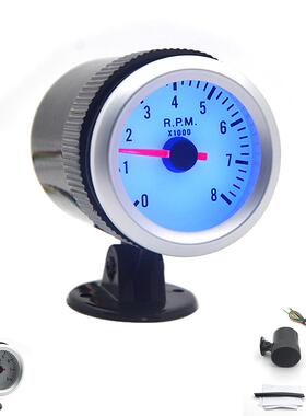 2寸52MM白色面蓝色LED转速表改装车用仪表汽车仪表适合1-8缸