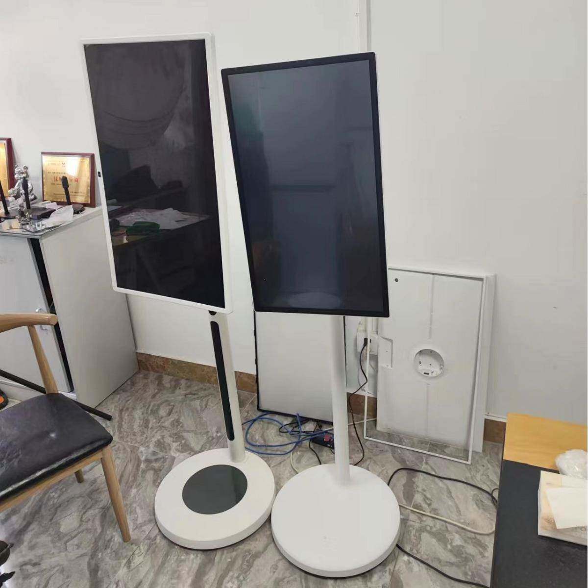 直播投屏广告通用支架可移动闺蜜机落地式支架横竖屏旋转带轮推车