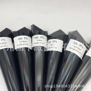 1PLY原色膜太阳膜1.5mil抗刮花易施工车窗玻璃门全车可贴