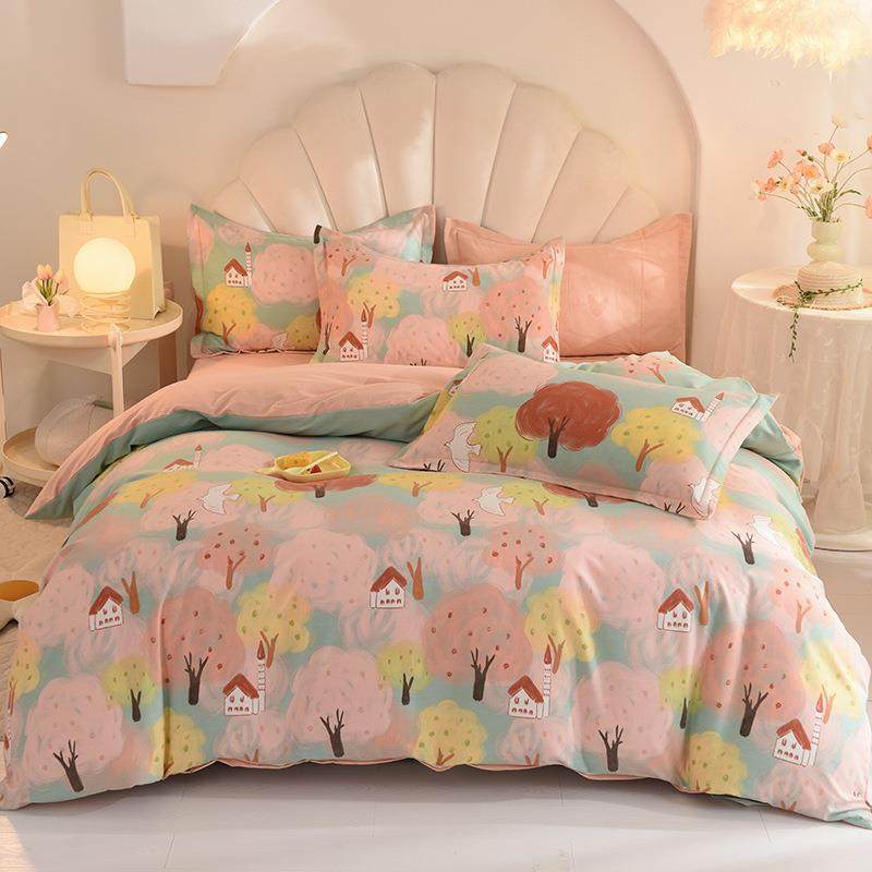 全棉喷气磨毛床上四件套100纯棉加厚保暖单双人被罩花边床单,节庆用品/礼品,新娘配件,淘宝优惠券,粉丝福利购,淘宝优惠卷