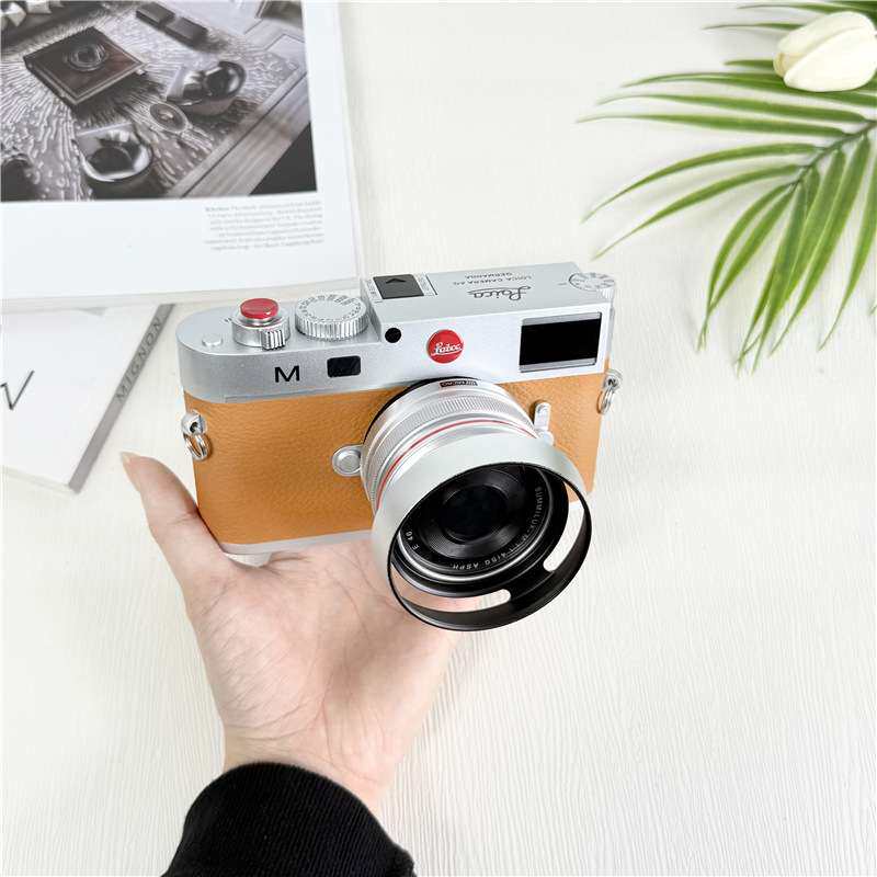 深蓝版复古徕卡相机模型带镜头/别墅摆件/把玩模型/书房展示品