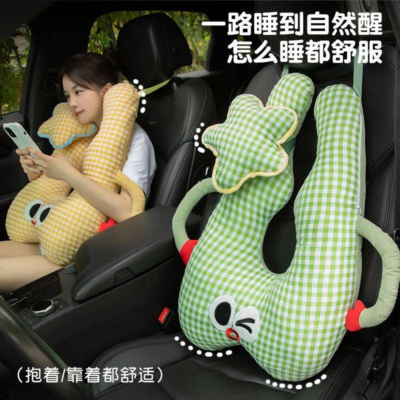 儿童汽车车载后排抱枕防勒脖宝宝长途坐车枕头车上睡觉神器车用