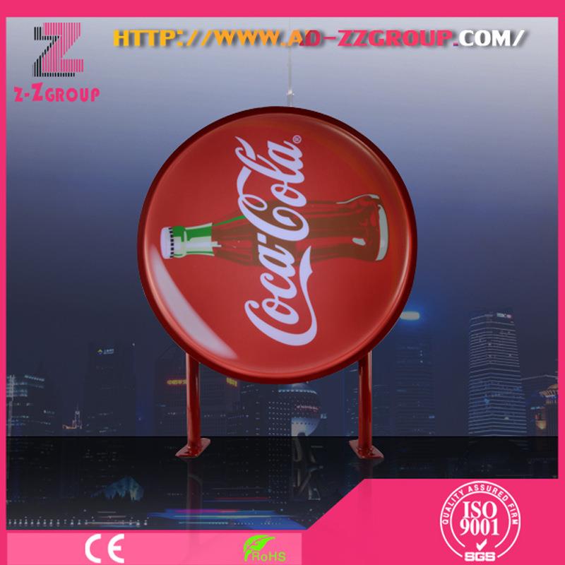 高亮空白双面圆形吸塑灯箱户外防水防雨挂墙式LED门头招牌广告牌