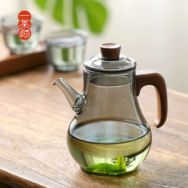 仿宋玻璃执壶迷你茶壶泡绿茶器透明小号醒酒一人用单壶茶具280ML