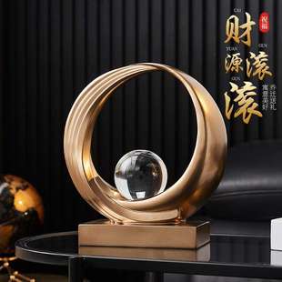 客厅电视柜创意摆件高端大气酒柜装饰品轻奢财源滚滚家居饰工艺品