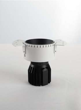 圆形无边框LED射灯外壳 15w射灯散热器天花灯酒店工程射灯套件厂