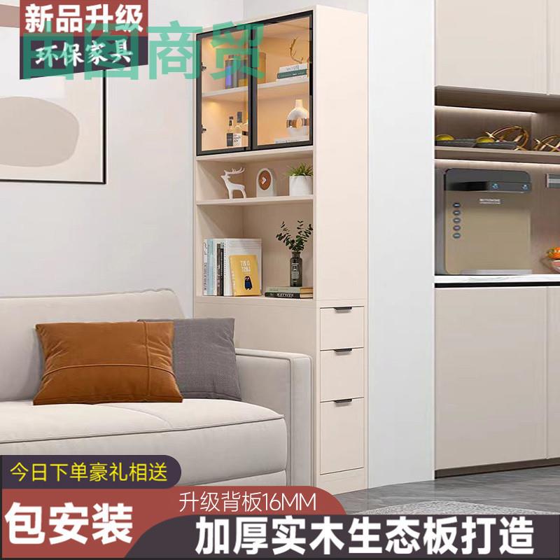 jF7轻奢沙发边角柜沙发边柜侧边柜夹缝书柜墙角置物柜收纳侧边