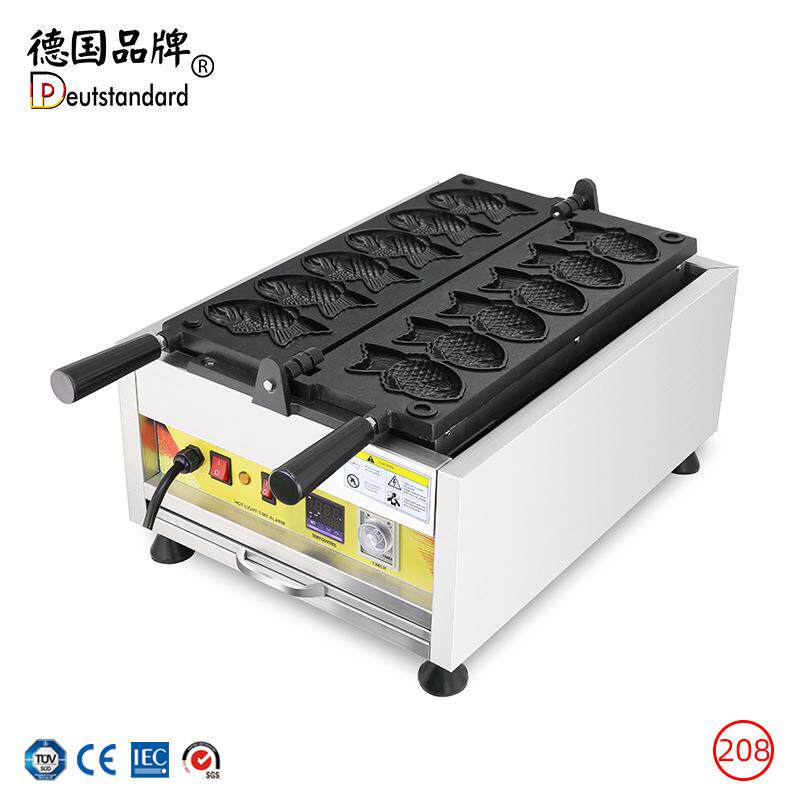 鲷鱼烧数字显鲷鱼烧机电热6根鱼饼华夫饼机鲷鱼烧机烧炉鱼烧烤炉