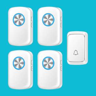 数码强闪光无线家用一拖四门铃远距离大音量聋哑老人呼叫按钮防水