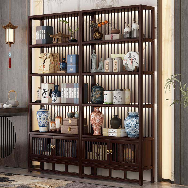 博古架中式多宝阁茶室储物柜非实木多层摆件架子多功能收纳置物架