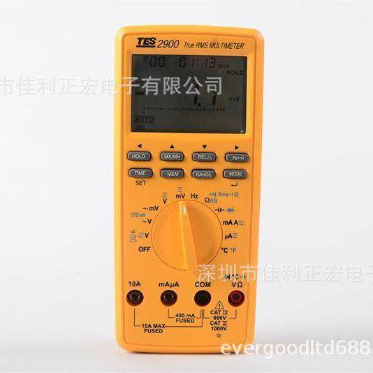泰仕TES-2900三用电表数显电容相位温度低阻抗表电阻为低电阻量测