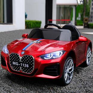 宝马儿童电动汽车可坐人带遥控摇摆四轮男女宝宝双驱可充电童车