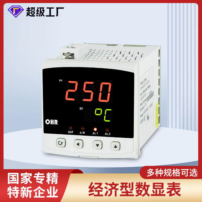 虹润智能数显仪表经济型数显表pt100热电阻S热电偶温度显示控制器