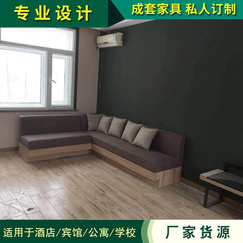 简约现代快捷酒店床客房板式床家具床公寓家具板式酒店板式床
